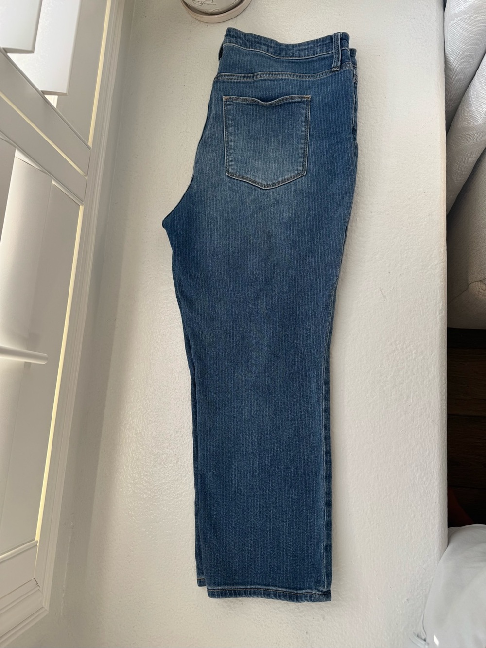 Classic Straight-Leg Blue Pinstripe Jeans by Universal Thread